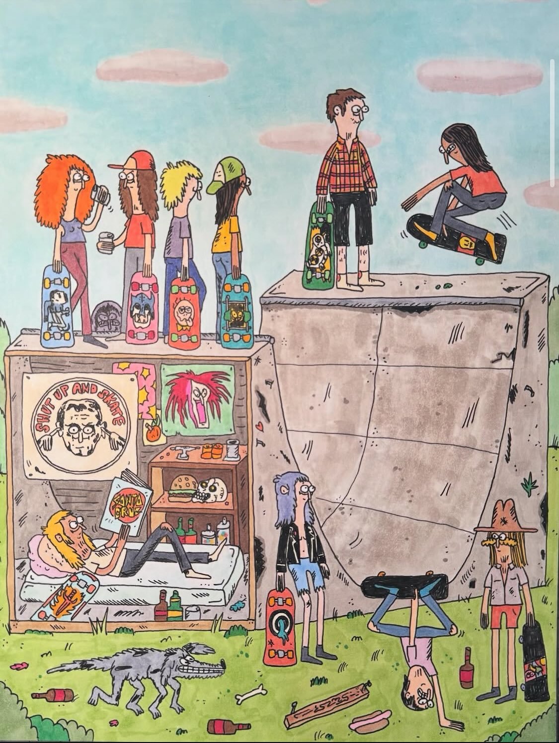 Somewhere between surf/skate culture, garage punk, friendly chaos, and Saturday-morning cartoons, @punksgitcut&rsquo;s world feels alive, messy, and perfectly human. We always dig the output!