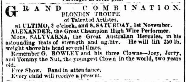 A fairground across the road from the pub may well be why the hotel was built. Sydney Morning Herald 1879