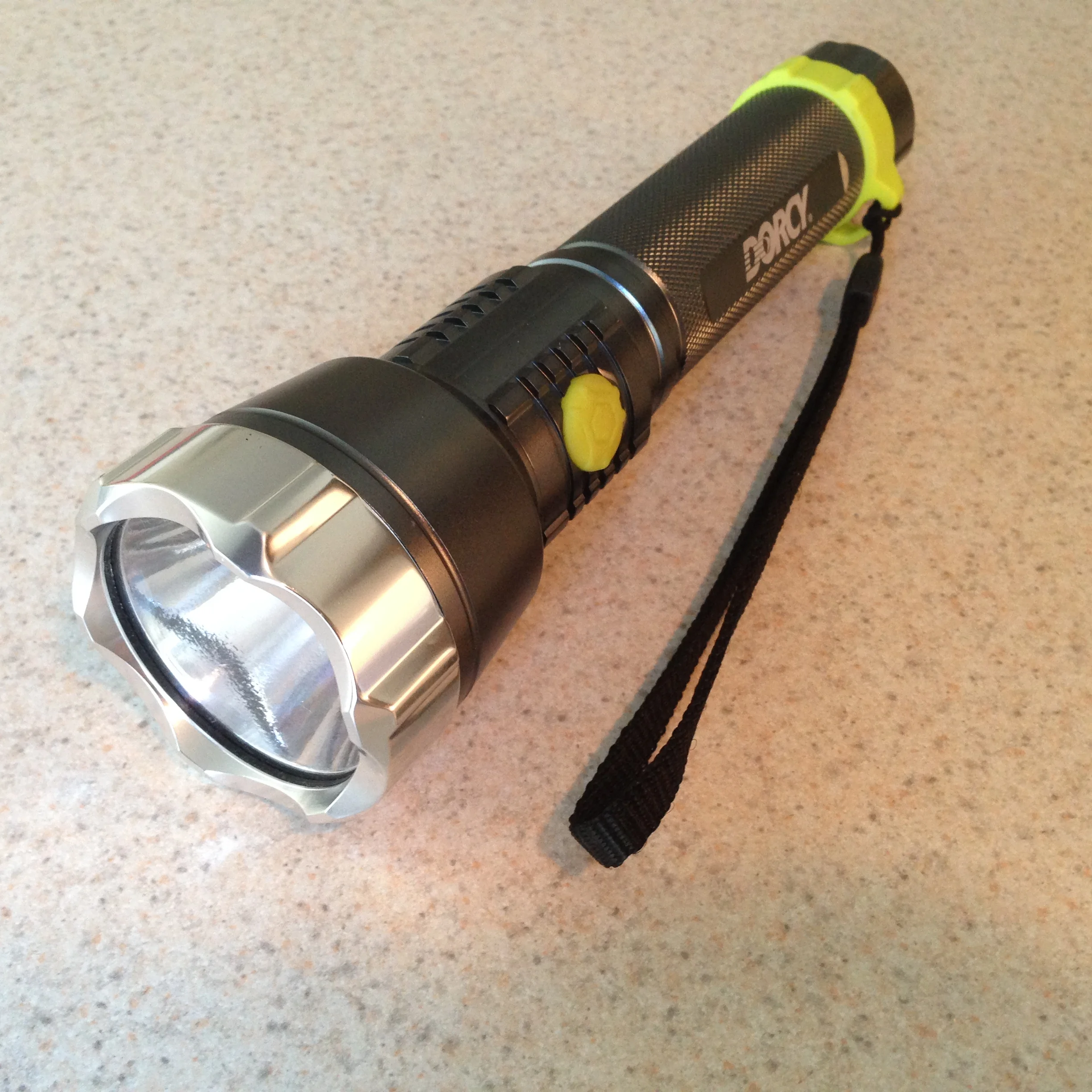 Flashlight comes packaged with wrist strap