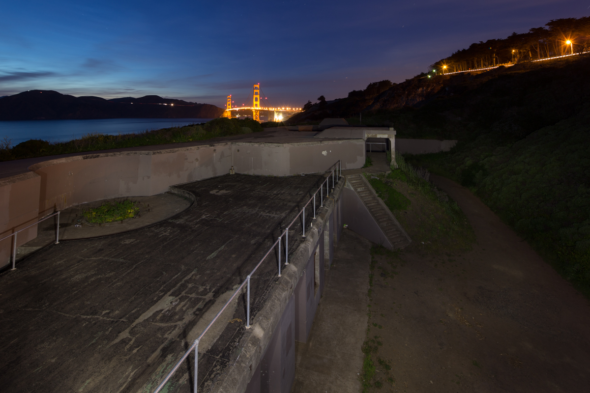 Battery Godfrey, San Francisco 118 seconds, f/9 @ ISO 200 - Flashlight was used to 'light paint' the foreground for the duration of the exposure