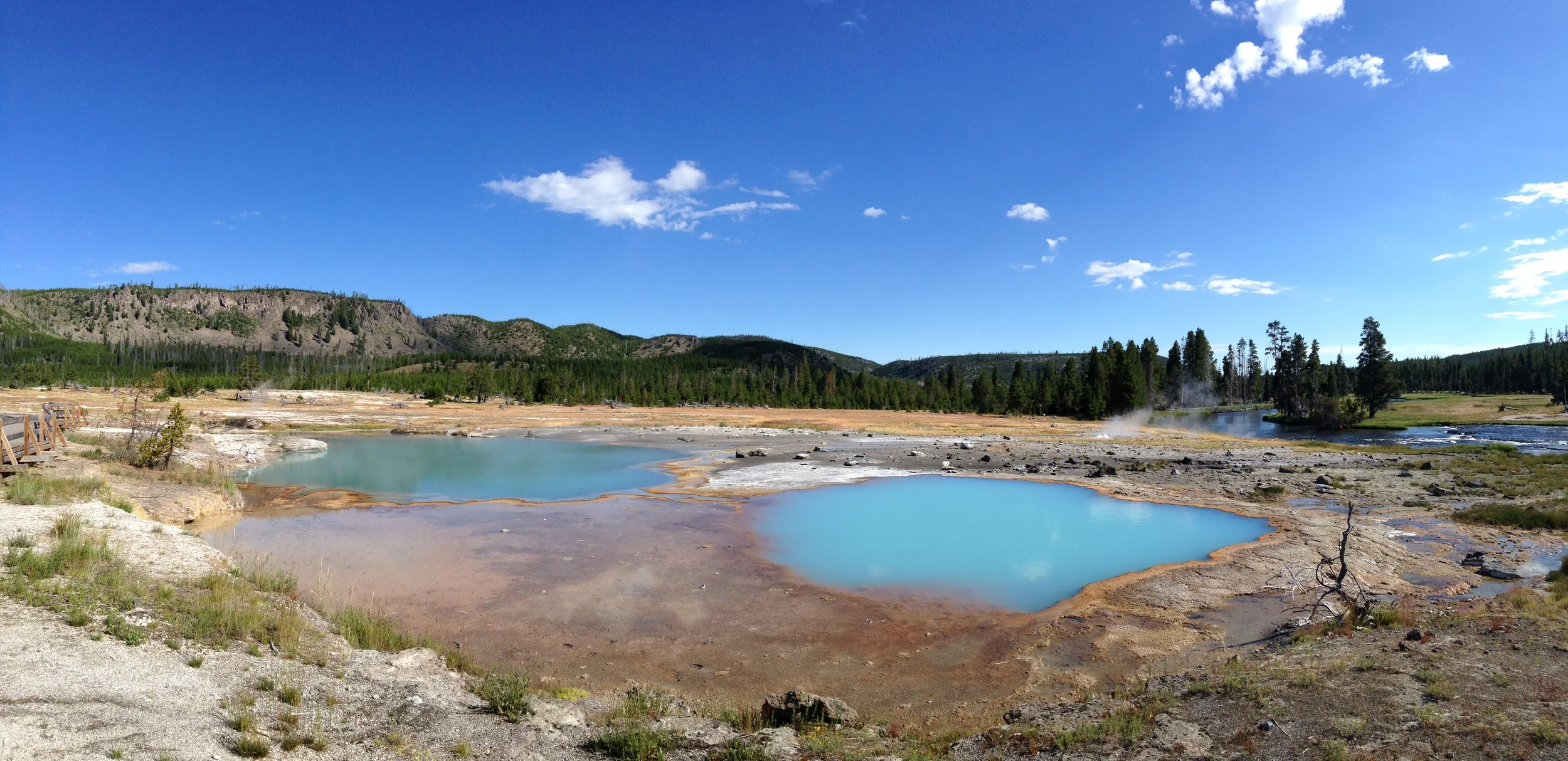Bisquit Basin, iPhone Pano