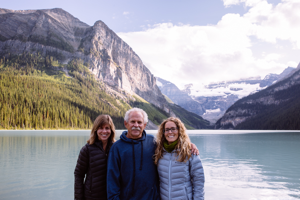 Trina, Dad and I at Lake Louise, Banff National Park 