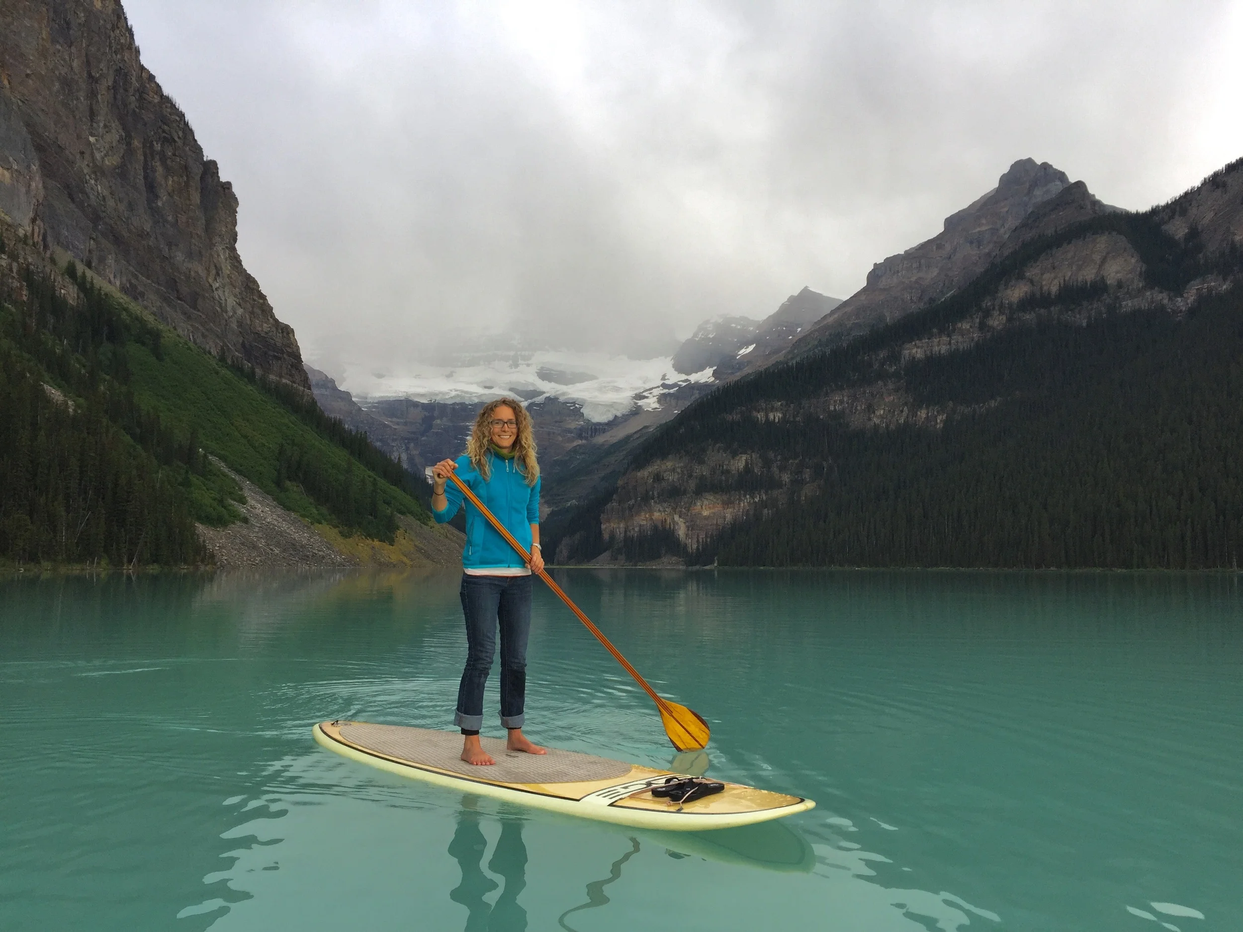 Paddle boarding on Lake Louise, Banff National Park - iPhone image with Catalyst Case