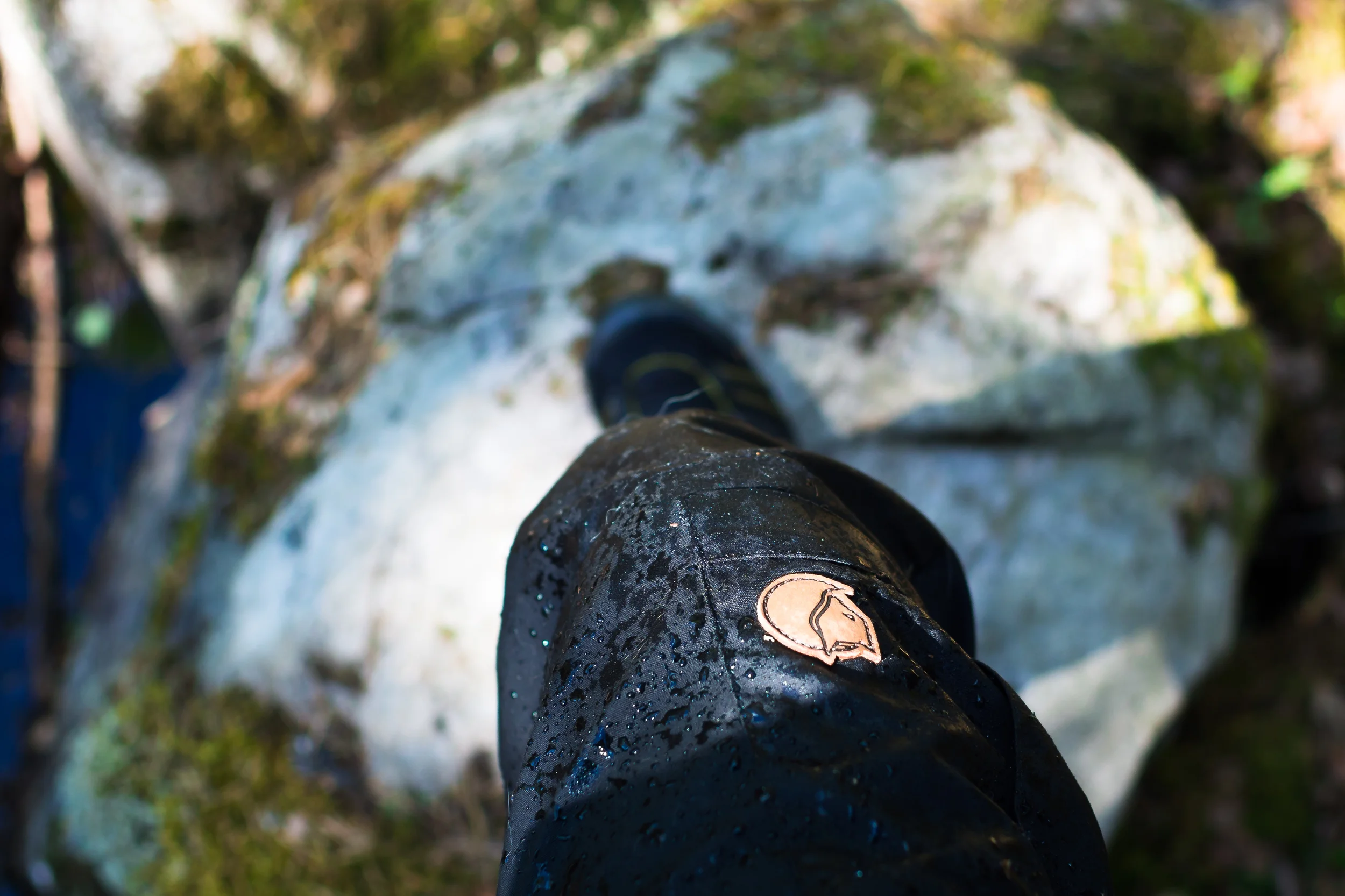 My new Fjällräven pants. Waterproofed.