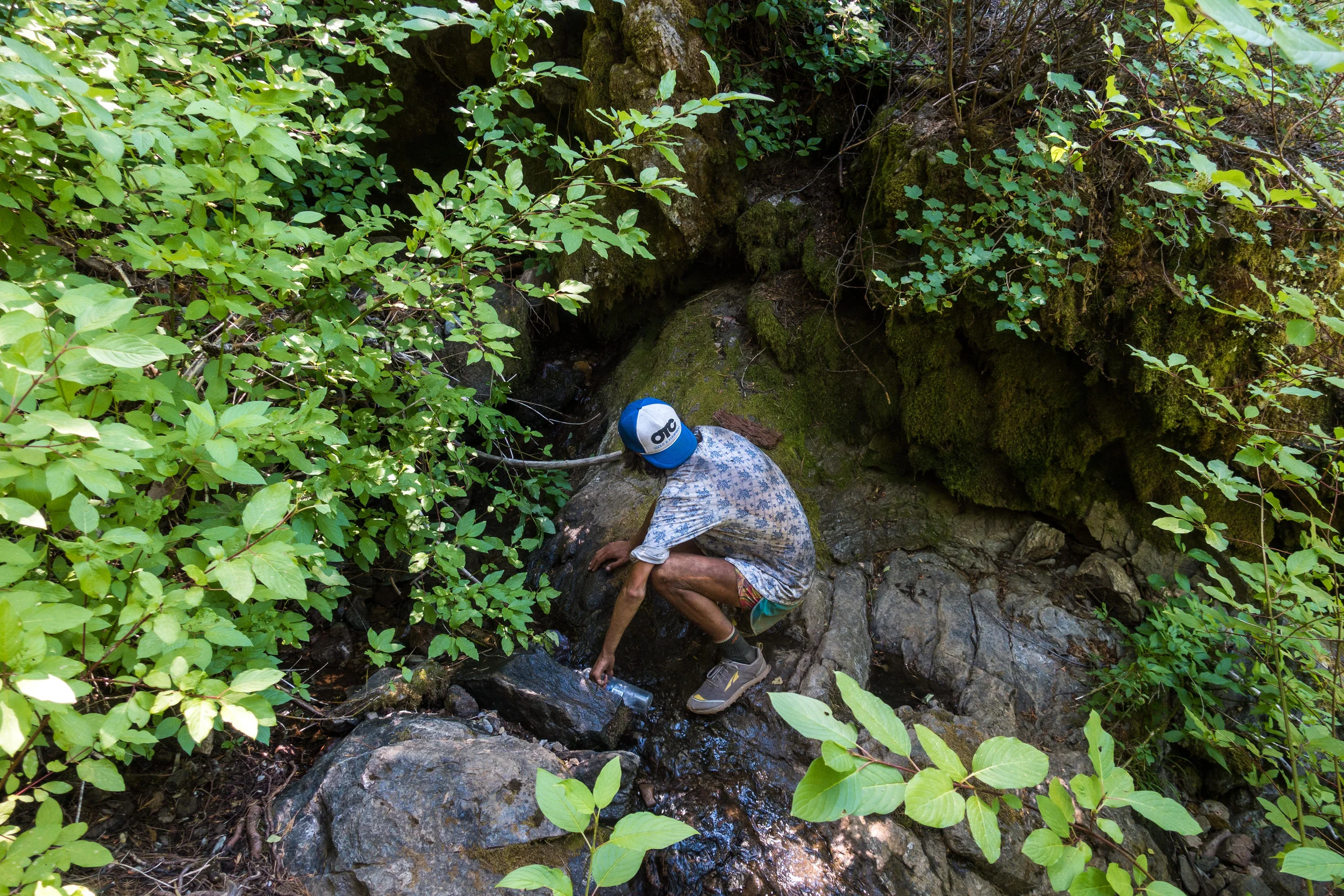 Sam getting water.