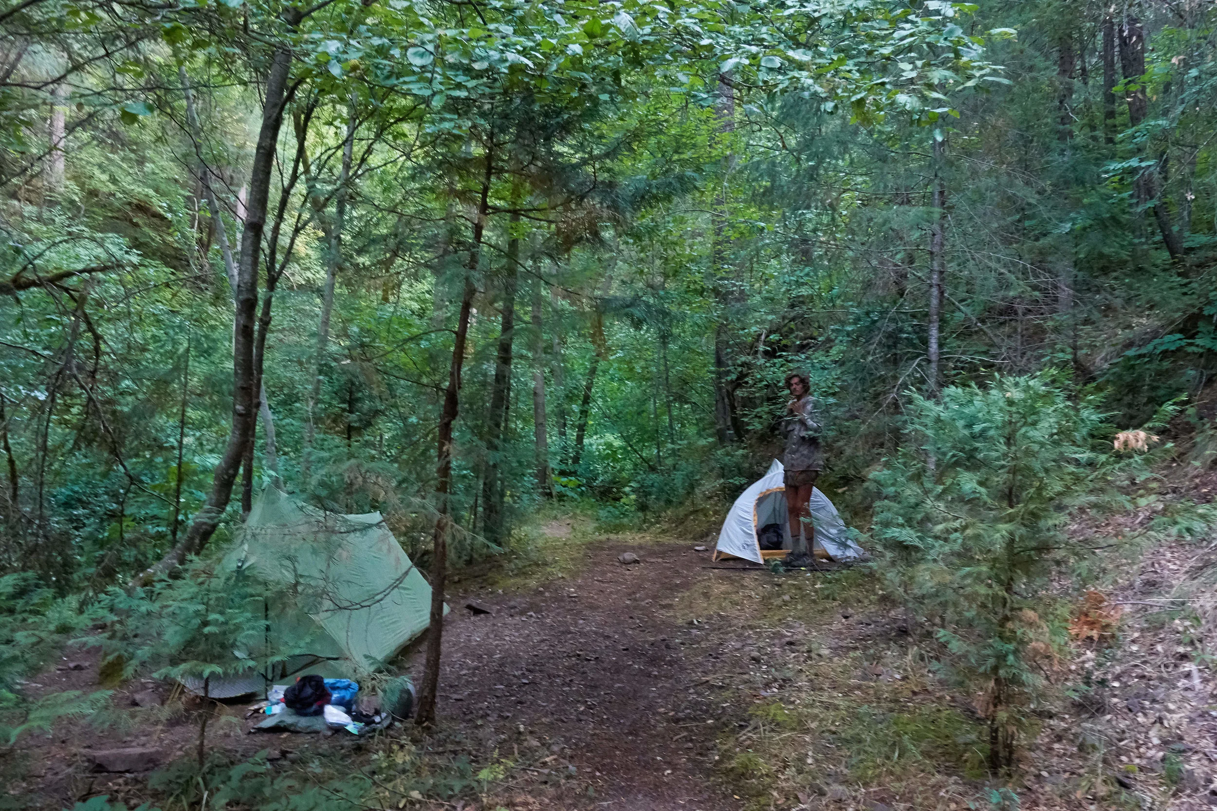 You’re supposed to camp at least 200 feet (60m) from the trail but sometimes it’s not possible.