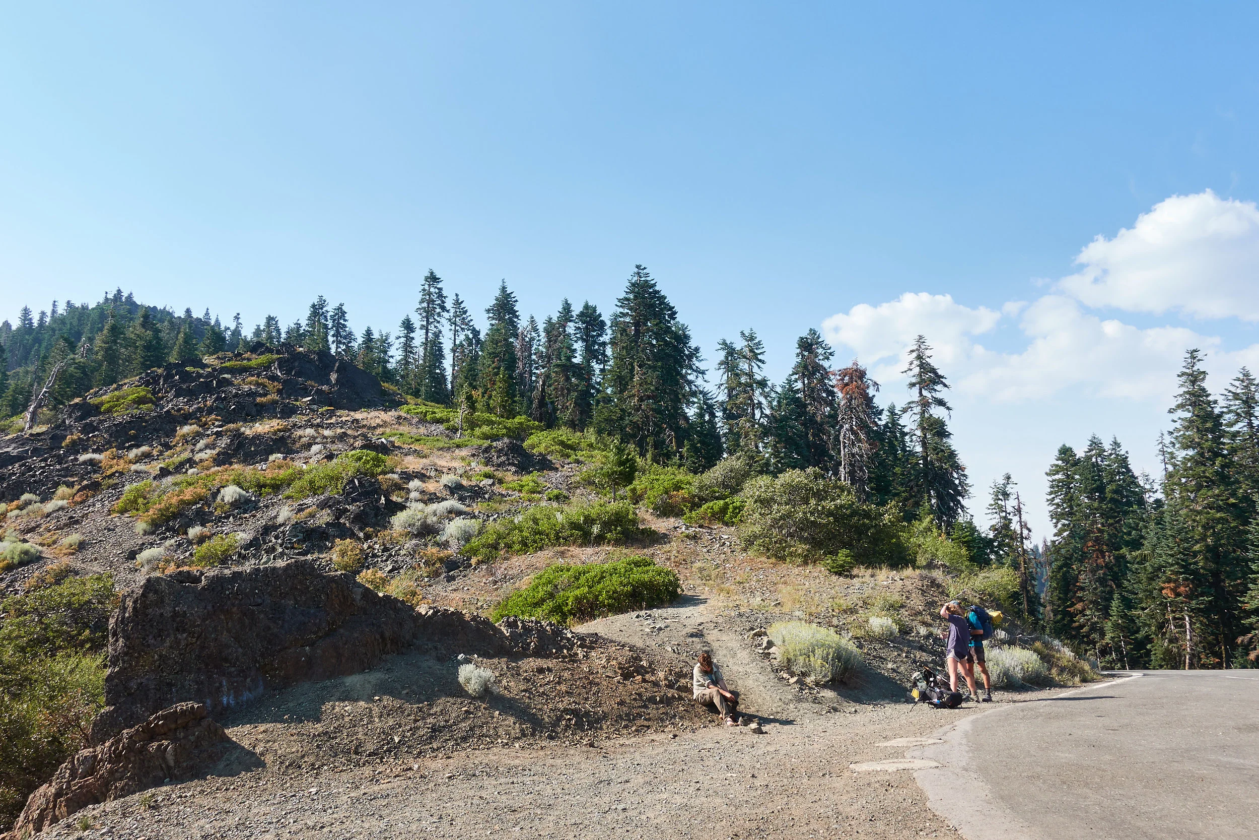 At the trailhead.