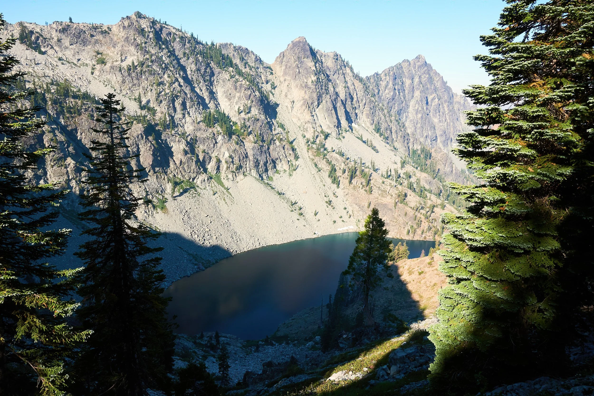 Alpine lakes along the trail.