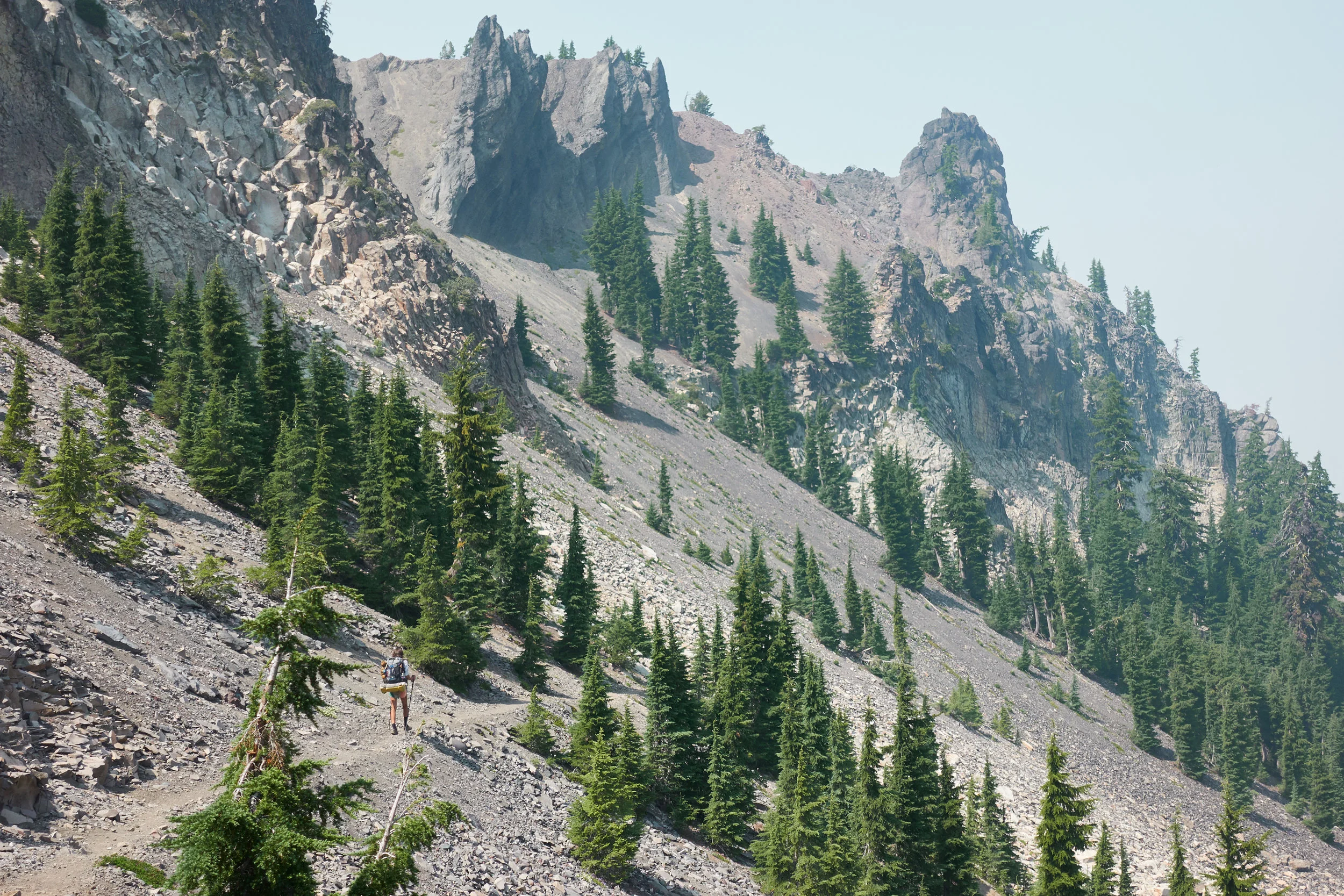 Easy cruising along mountain-sides.