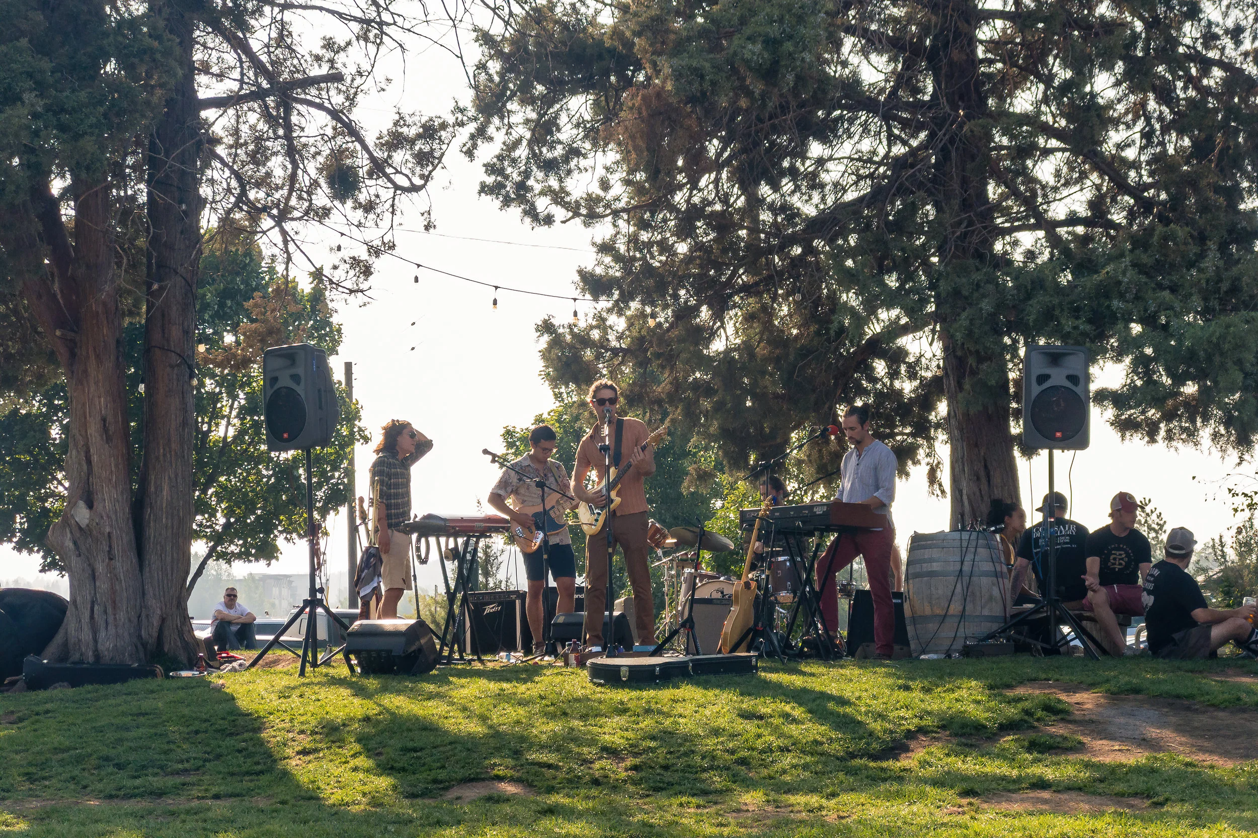 Band playing at one of the breweries.