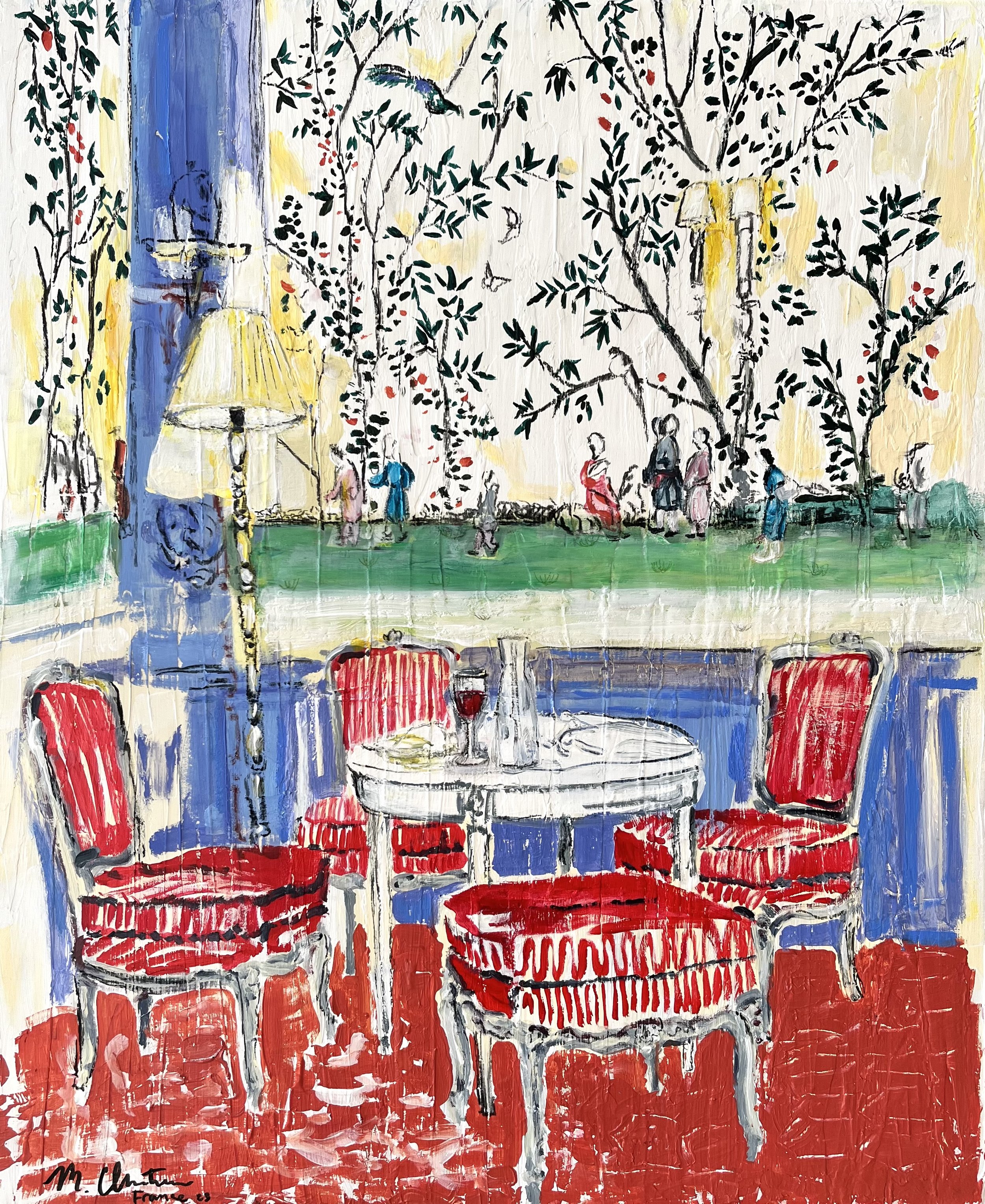 The beautiful cafe/ restaurant at the famous museum in Aix en Provence called “Maison de Chaumont”