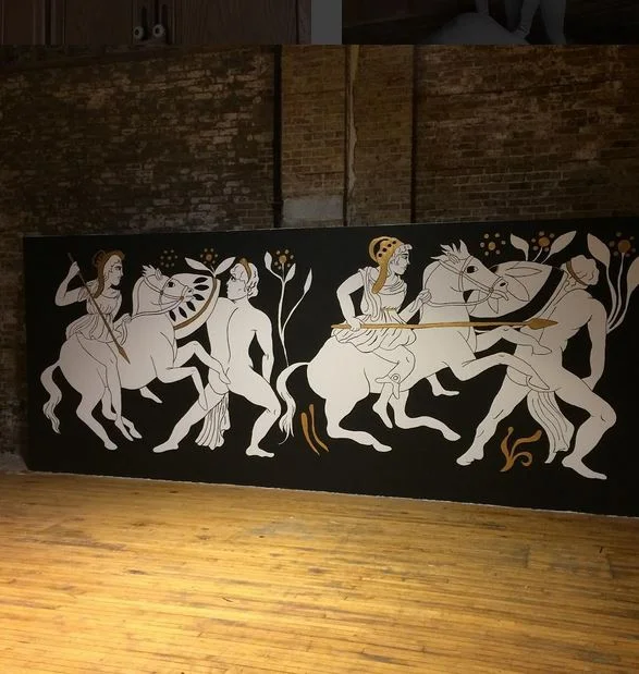 Loose, Unbridled Mares , Acrylic and Housepaint on Wall