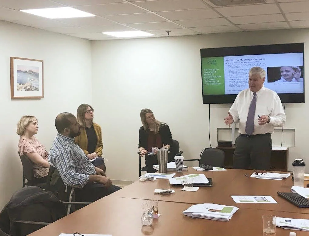Bold Asking® participants from Beth Israel Deaconess Hospital - Milton use role play to practice their “signature language” as part of a training retreat.