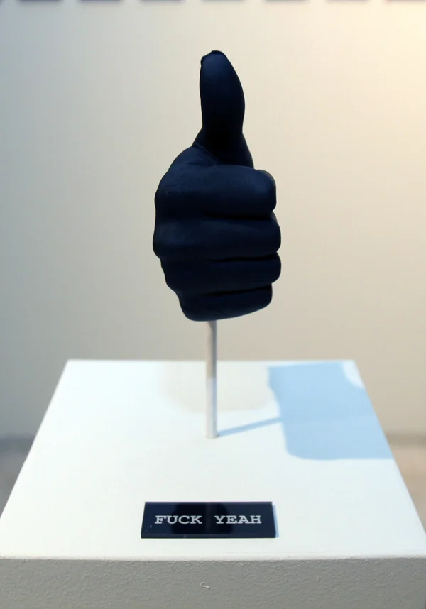 Fuck Yeah | Plaster Cast of Artist's Hand | Part of "Fuck Yeah" Sculpture Series