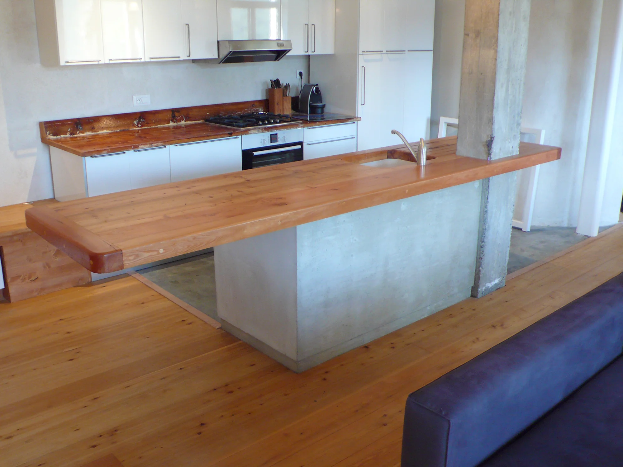 Detail view of reclaimed wood bar (Copy)