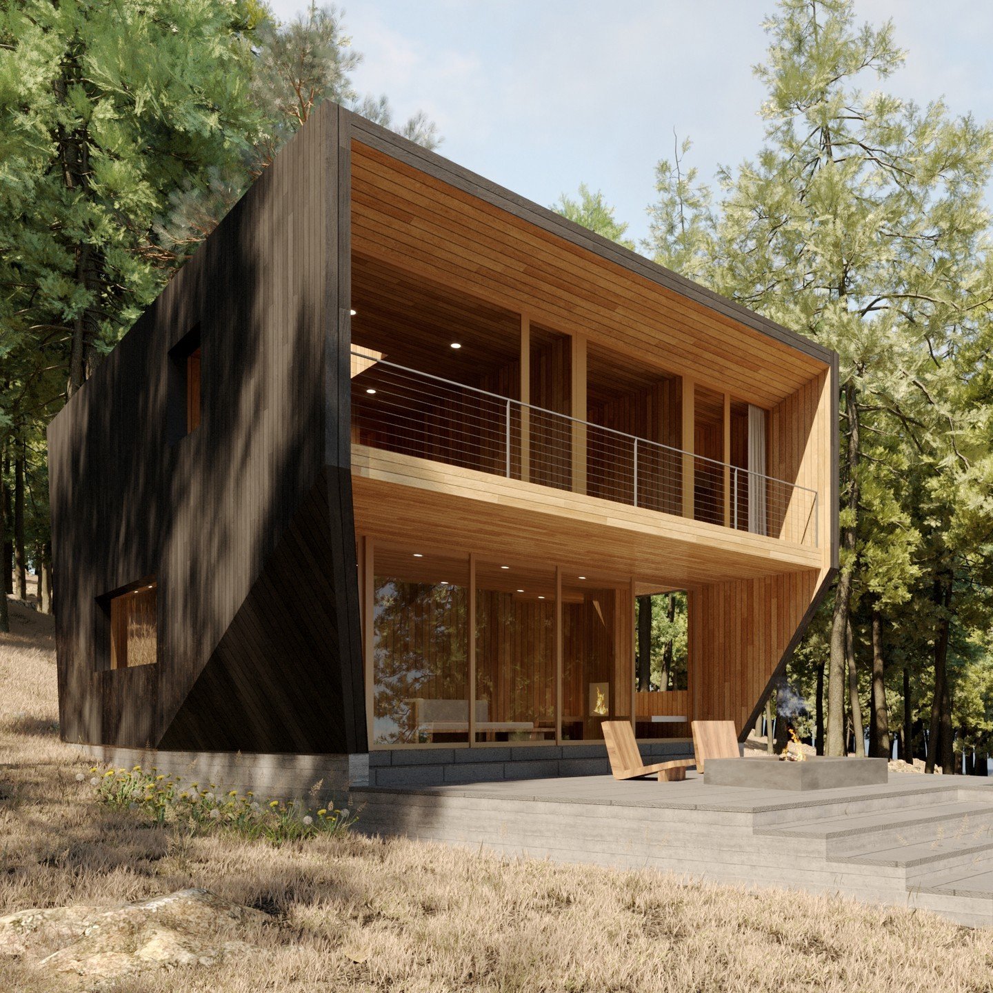 Catskills Forest Retreat, concept design for a one bedroom cabin nestled in the woods. Designed in collaboration with @aaron_yassin / ATMOS
.
.
.
.
.
.
#cabinlife #catskillsmountains #woodstockny #cabininthewoods #upstateny #architecturelovers #catsk