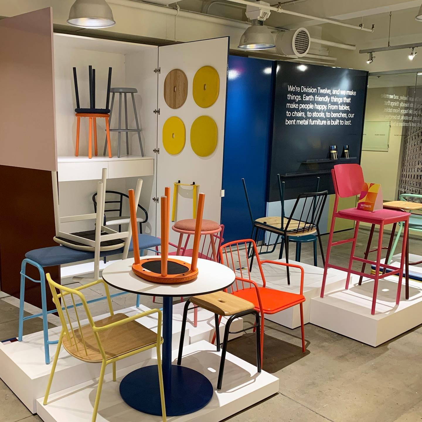 Bent steel tubes in very fun colors at Division 12 @division_12 #division12