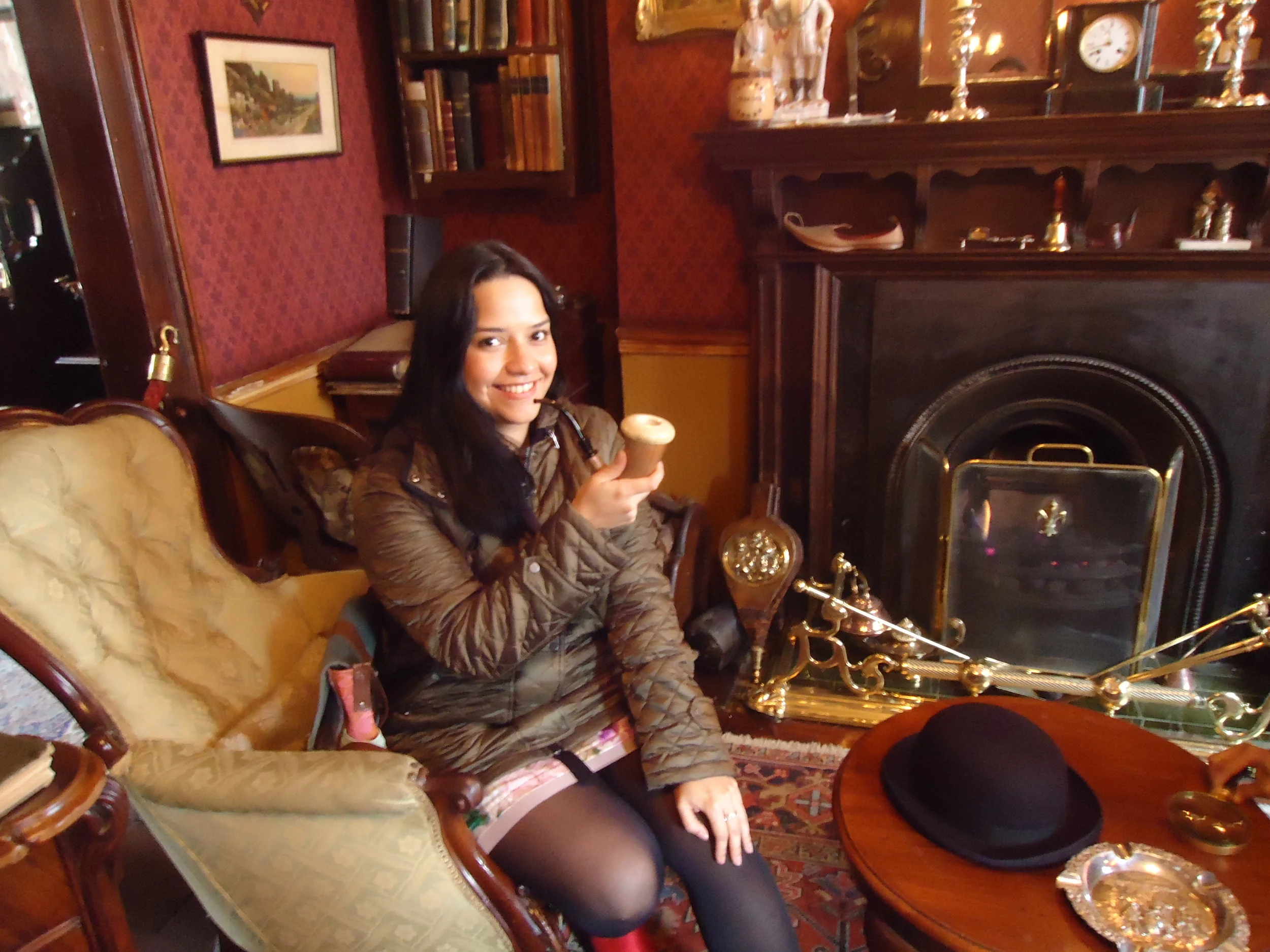 "...me gustó escuchar, dentro de mi cabeza, las verdaderas voces de mis personajes favoritos" - Fumando la pipa de Sherlock(en el Sherlock Holmes Museum).