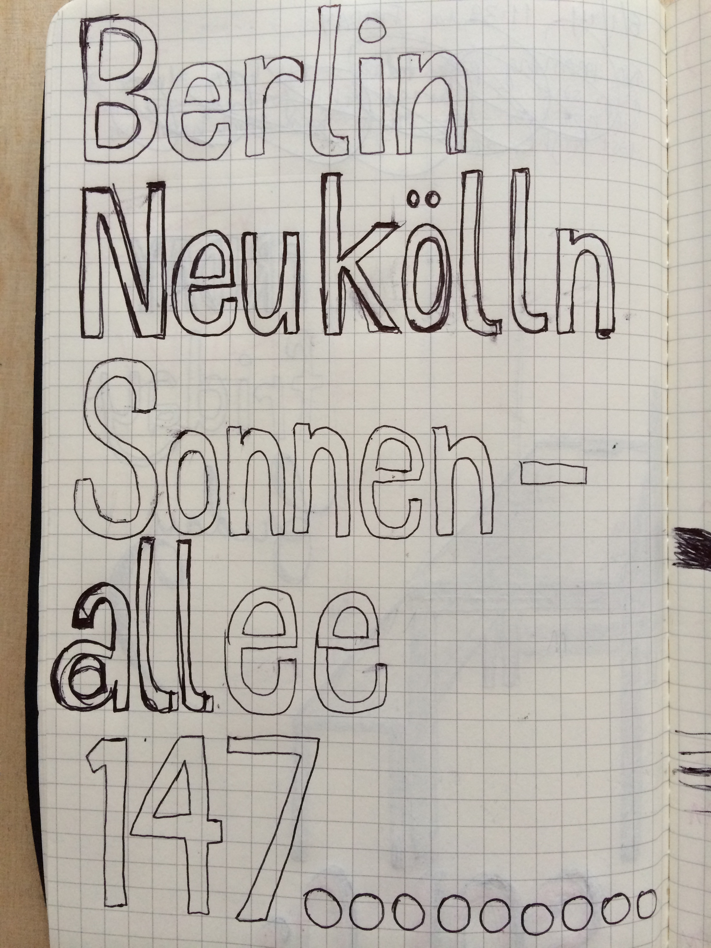 8/1/14 Trying to copy the lettering on the U-bahn sign 
