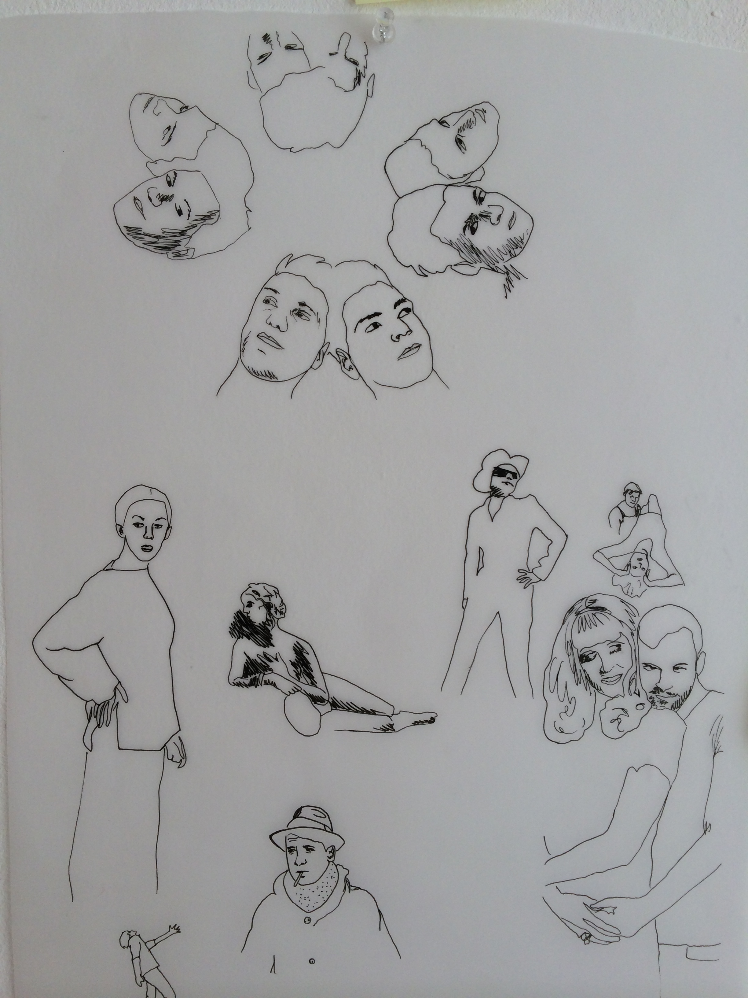 8/9/14 Tracing poses from magazines