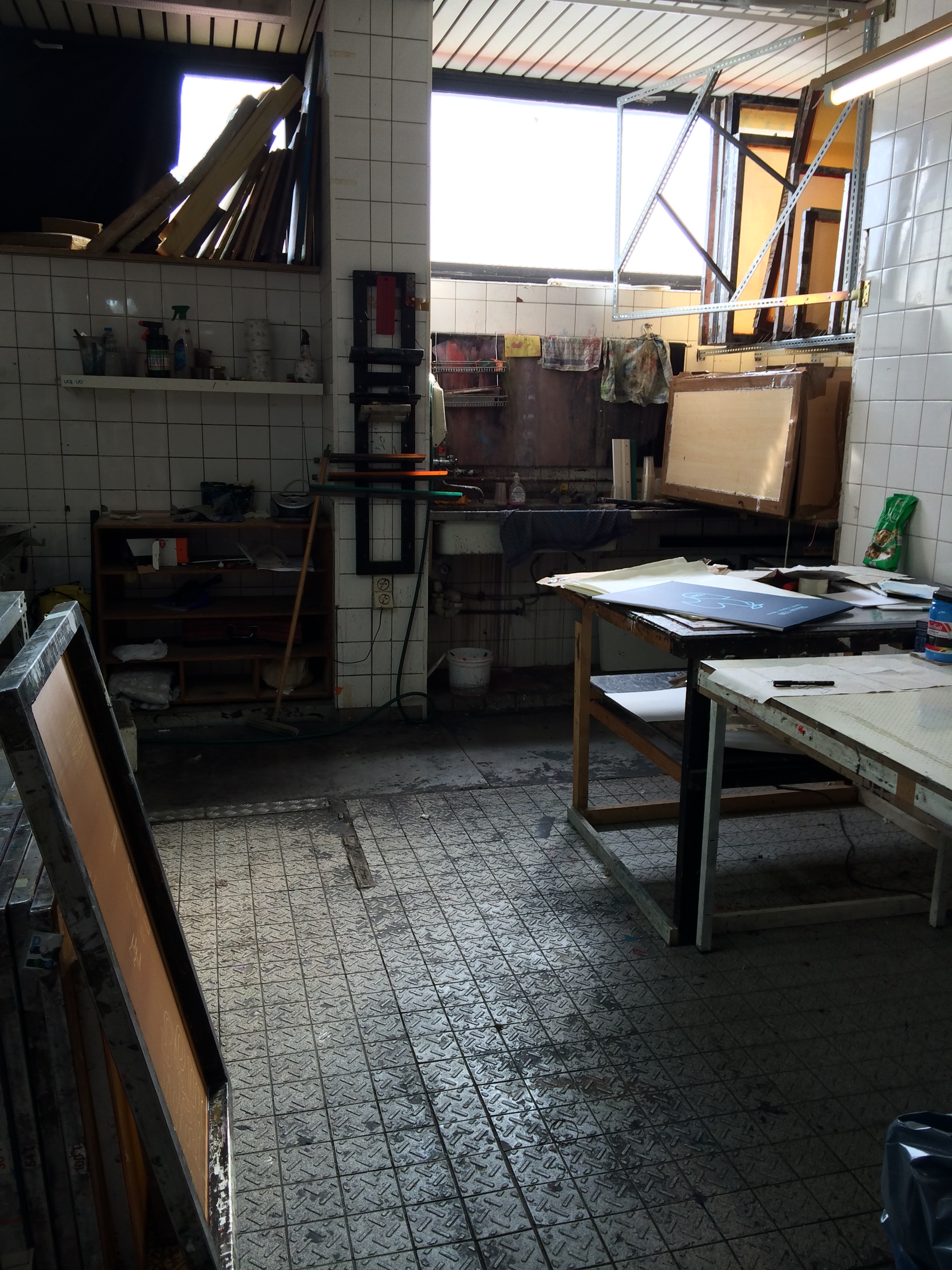 Screen print studio.