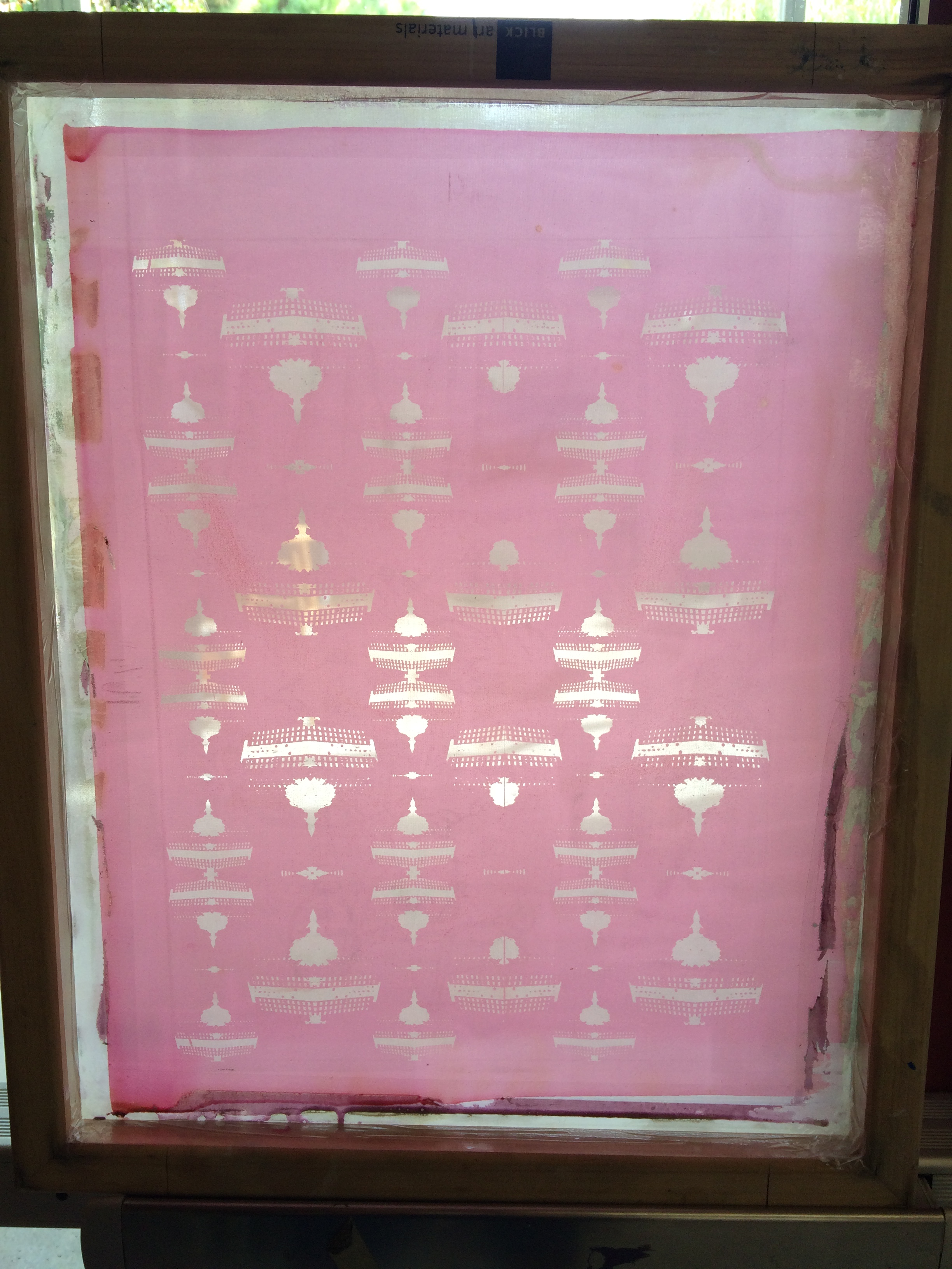 10/14 Screen for printing fabric for MinimalBagsSF