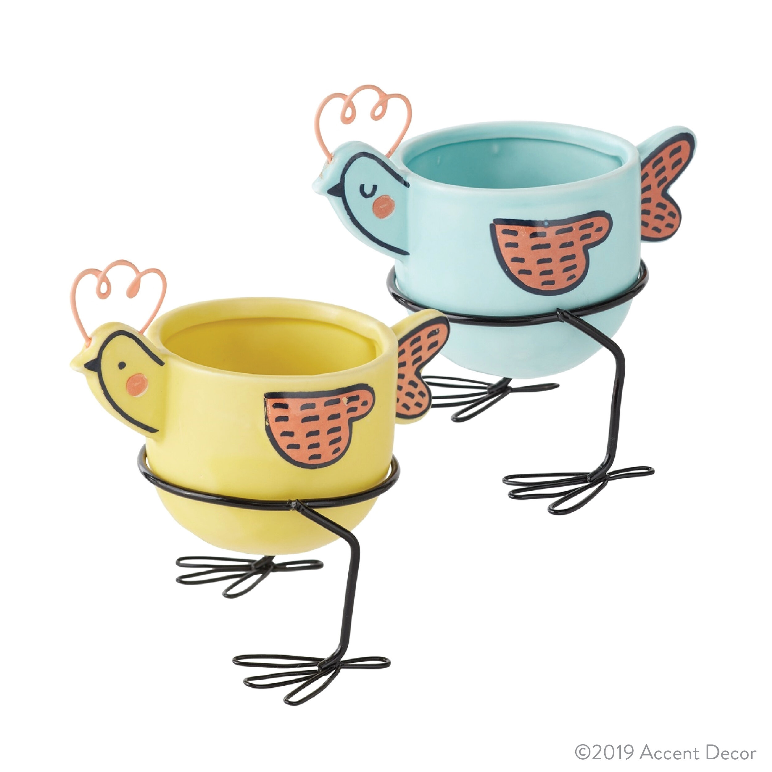 Accent Decor - Chicken Pots