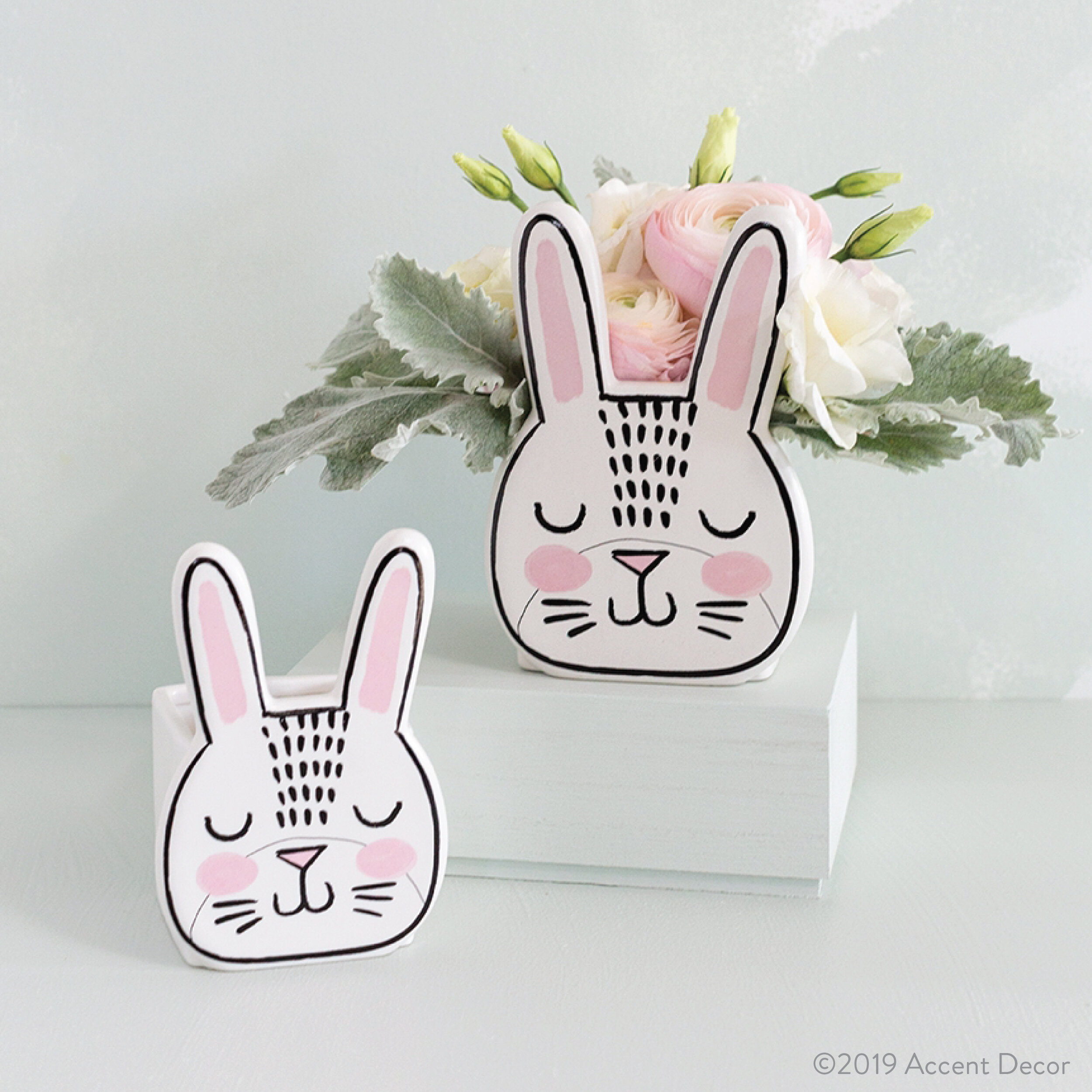 Accent Decor Bunny Pots