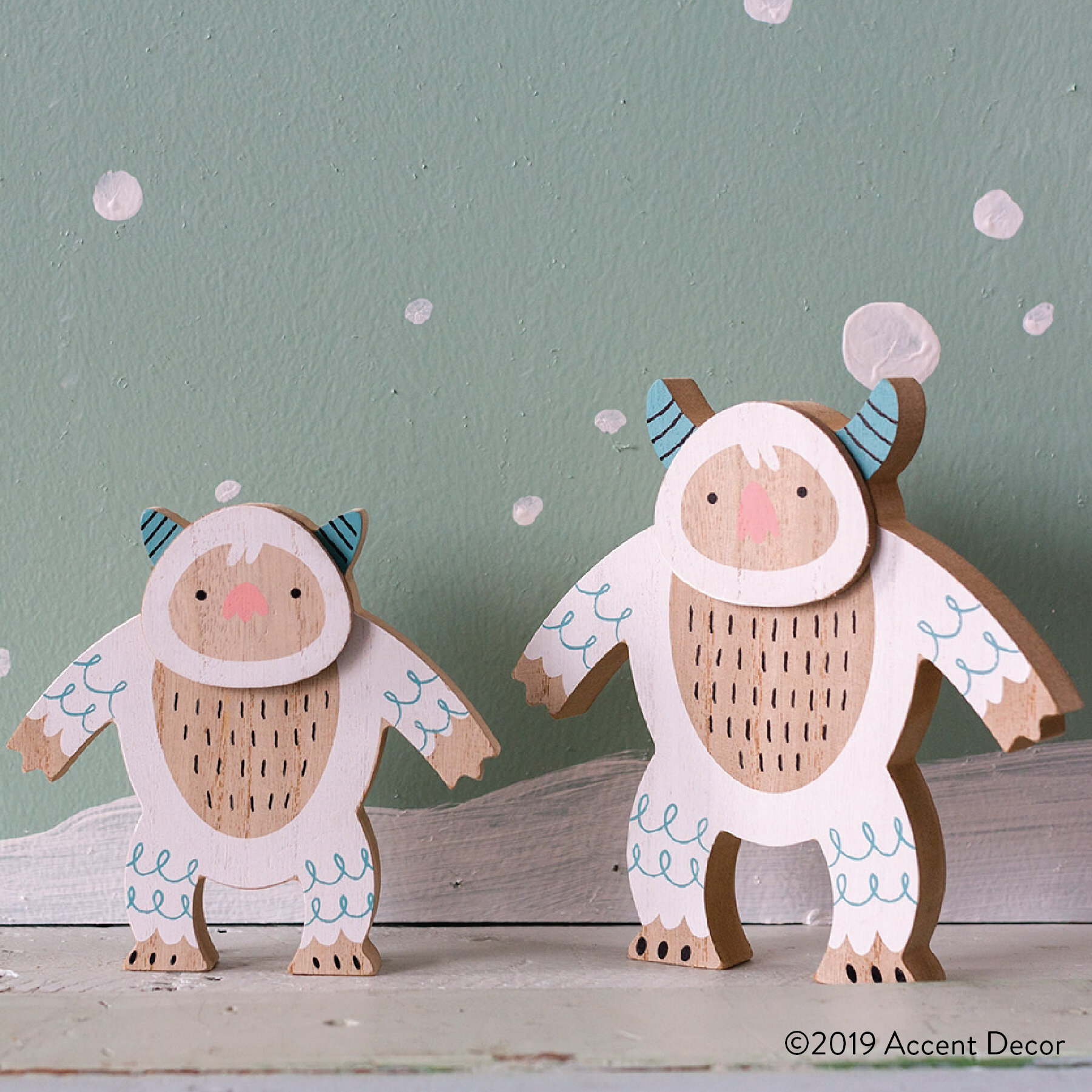 Yeti Wood Figurines