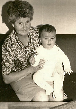  This is me when I was eight months old, on my grandmother's
lap. 