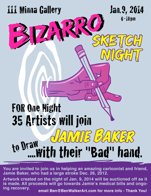 Bizarro Sketch Night, A Benefit for Jamie Baker