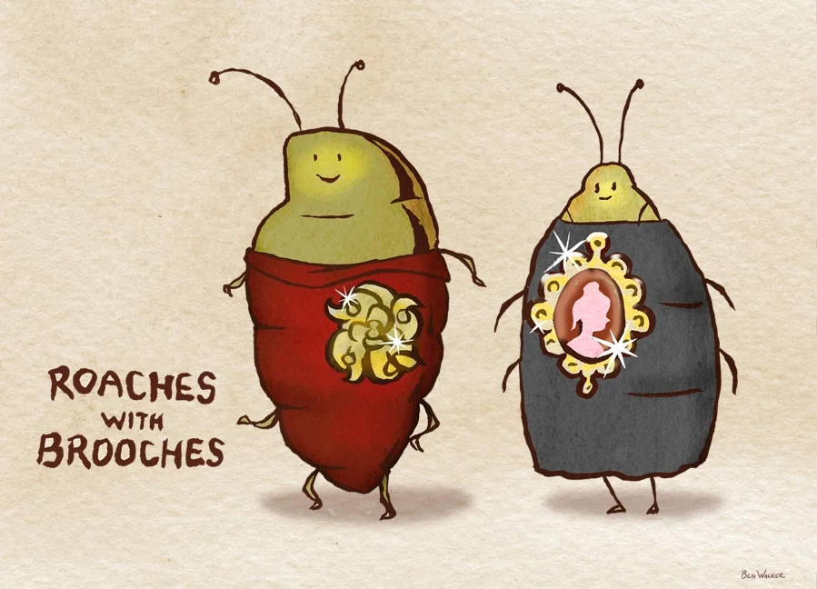 Roaches-brooches