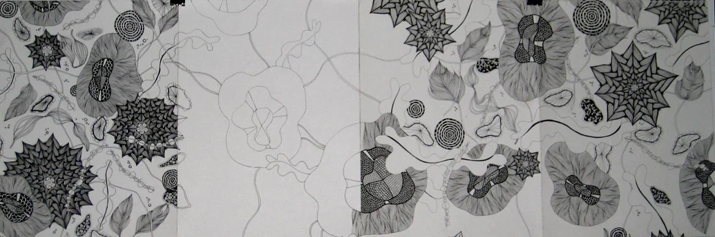 Space, Works In Progress, Barclay's Center, 12" X 36", ink on paper, 2011