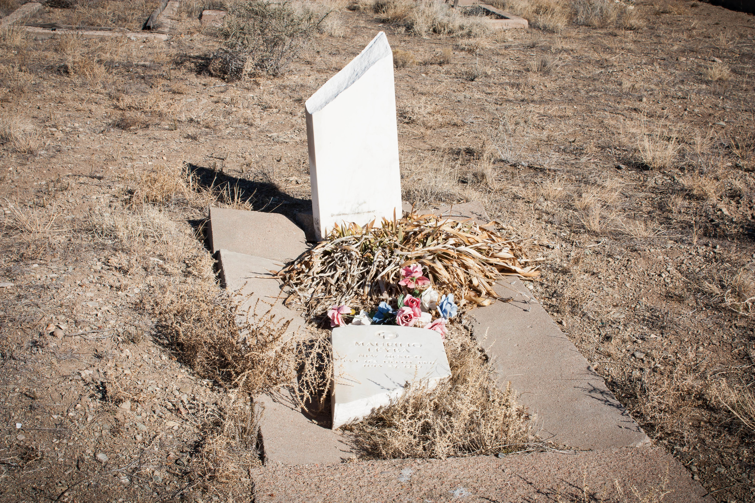 Broken Grave Stone, Cerrillos, NM