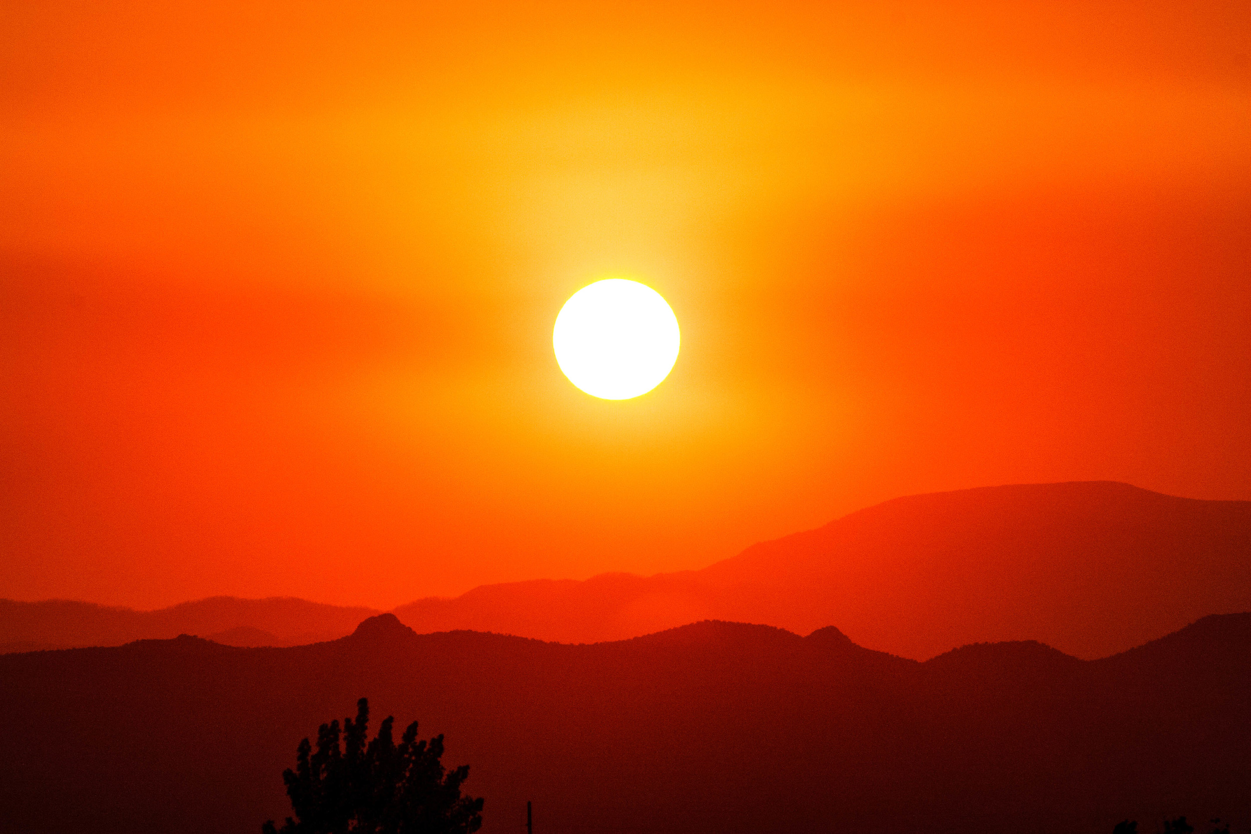 Smoky Sunset, Santa Fe, NM