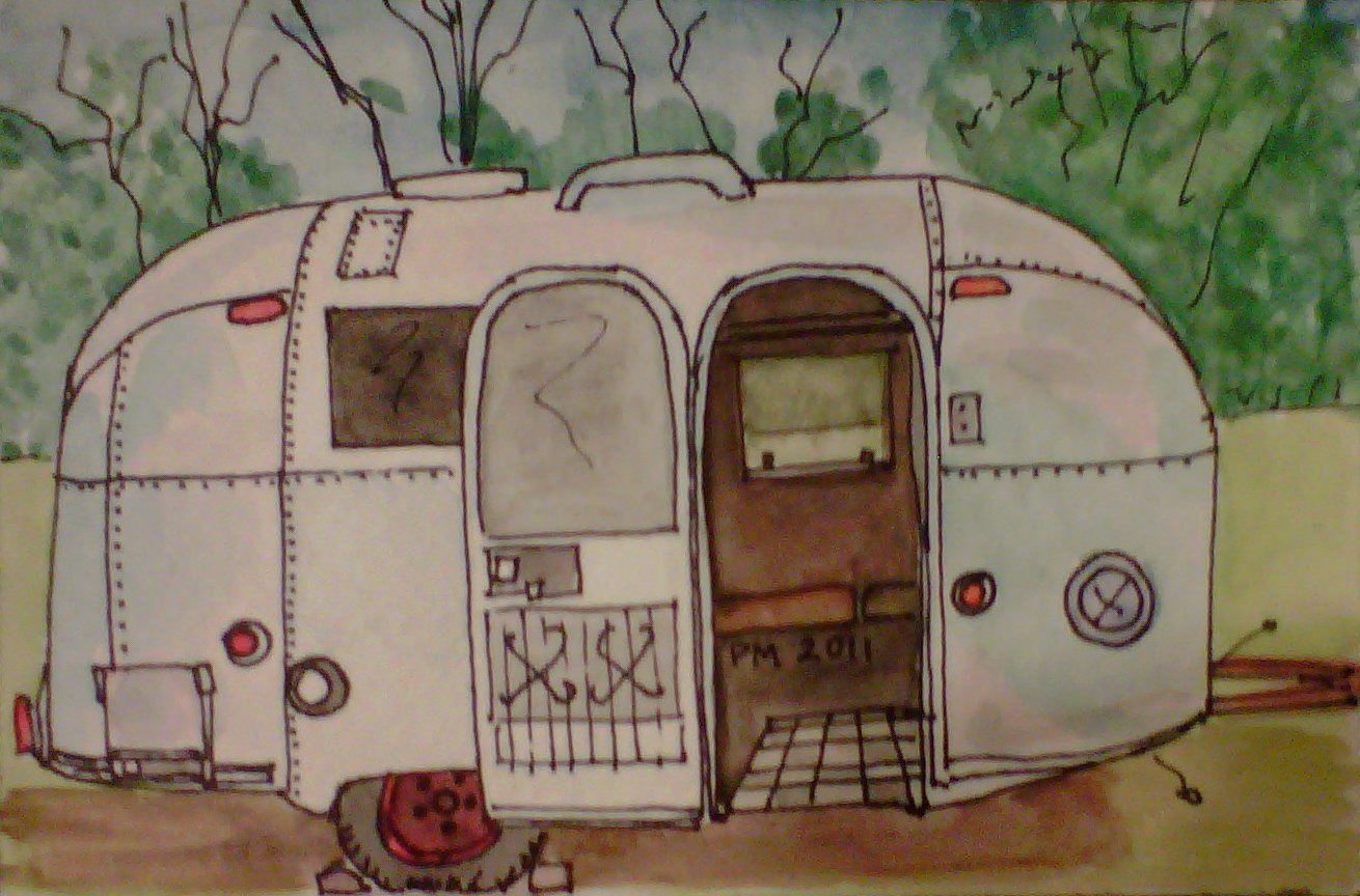Airstream, watercolor, 2010