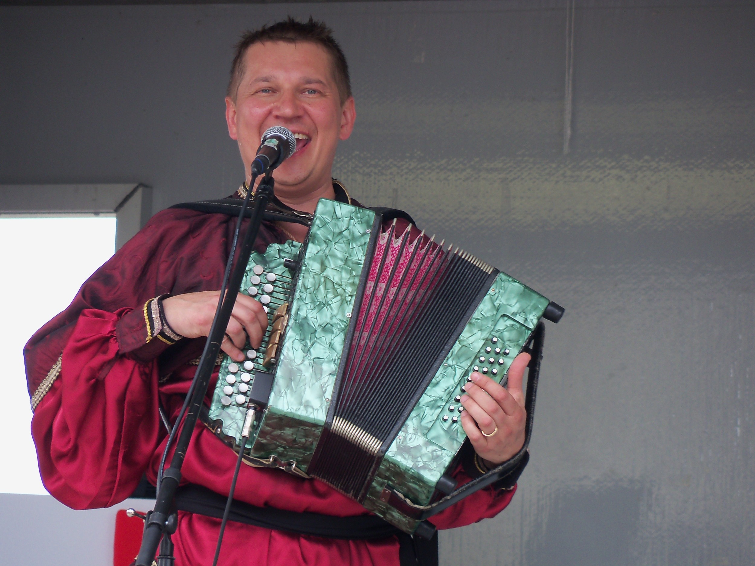 Barynya performer playing accordion