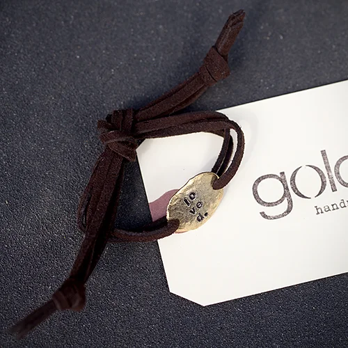 Golden Plume Loved Wrap Bracelet