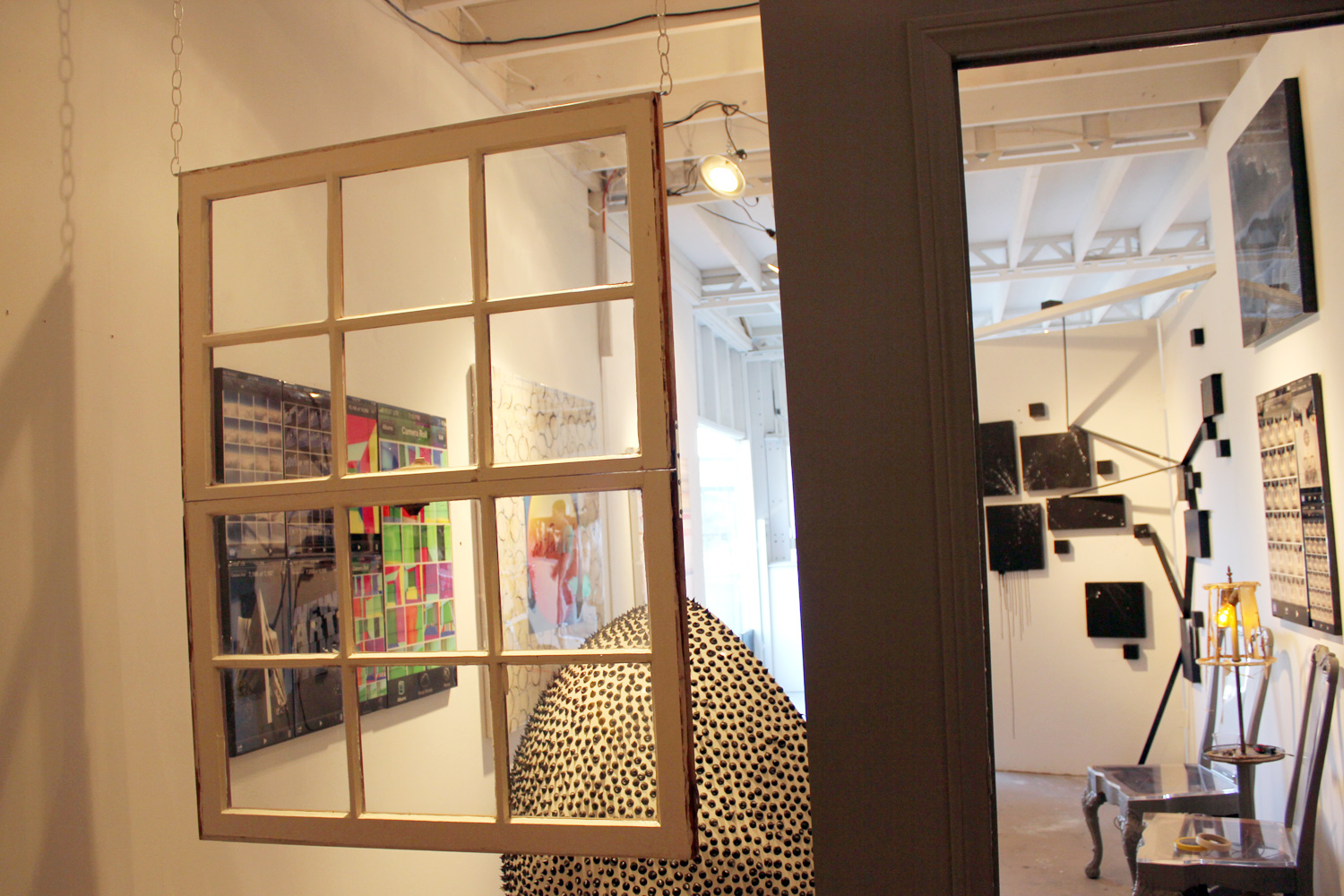 Budman's hanging wall installation at the WNDO gallery on display now through September 30.