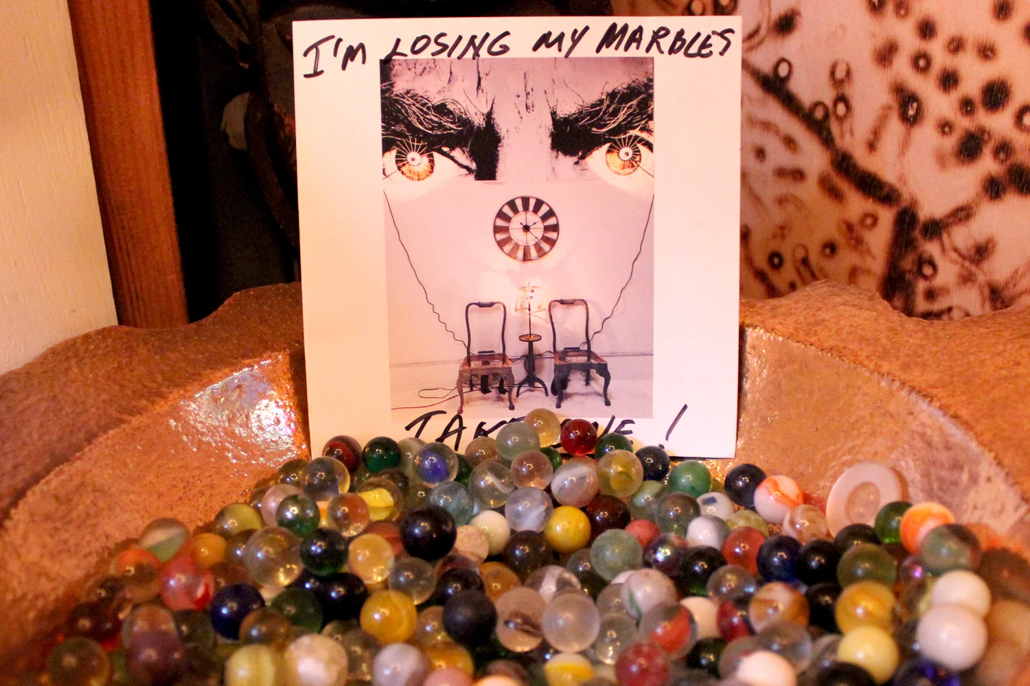  Anyone who visits Budman's studio is asked to take home his marbles because, he laughs, "I'm always losing them." 