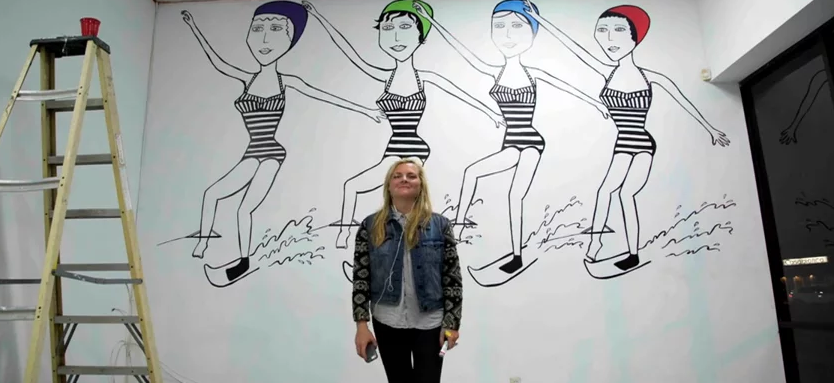 [VIDEO] Priscilla Witte Mural For Lincoln & Rose Holiday Pop-Up