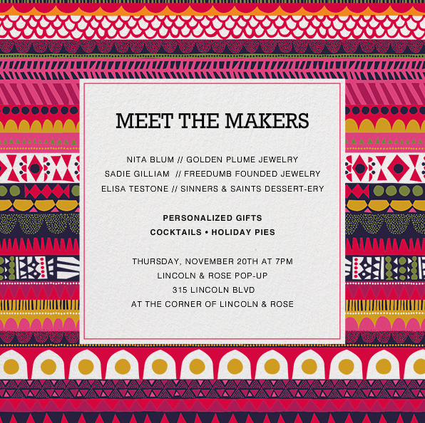 Venice Makers Cocktail Party // Lincoln & Rose Pop-Up