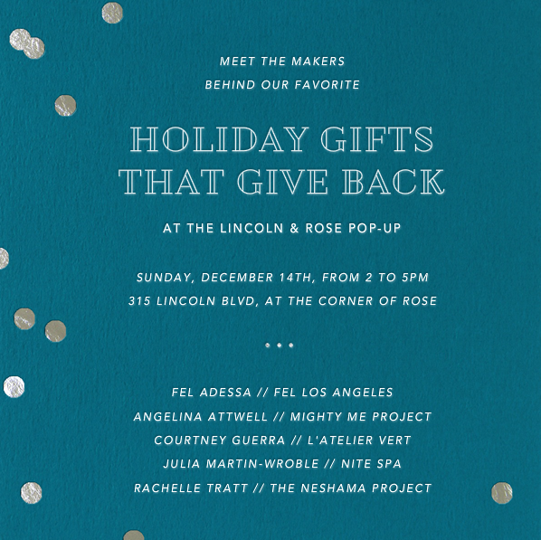 Meet The Makers: Gifts That Give Back