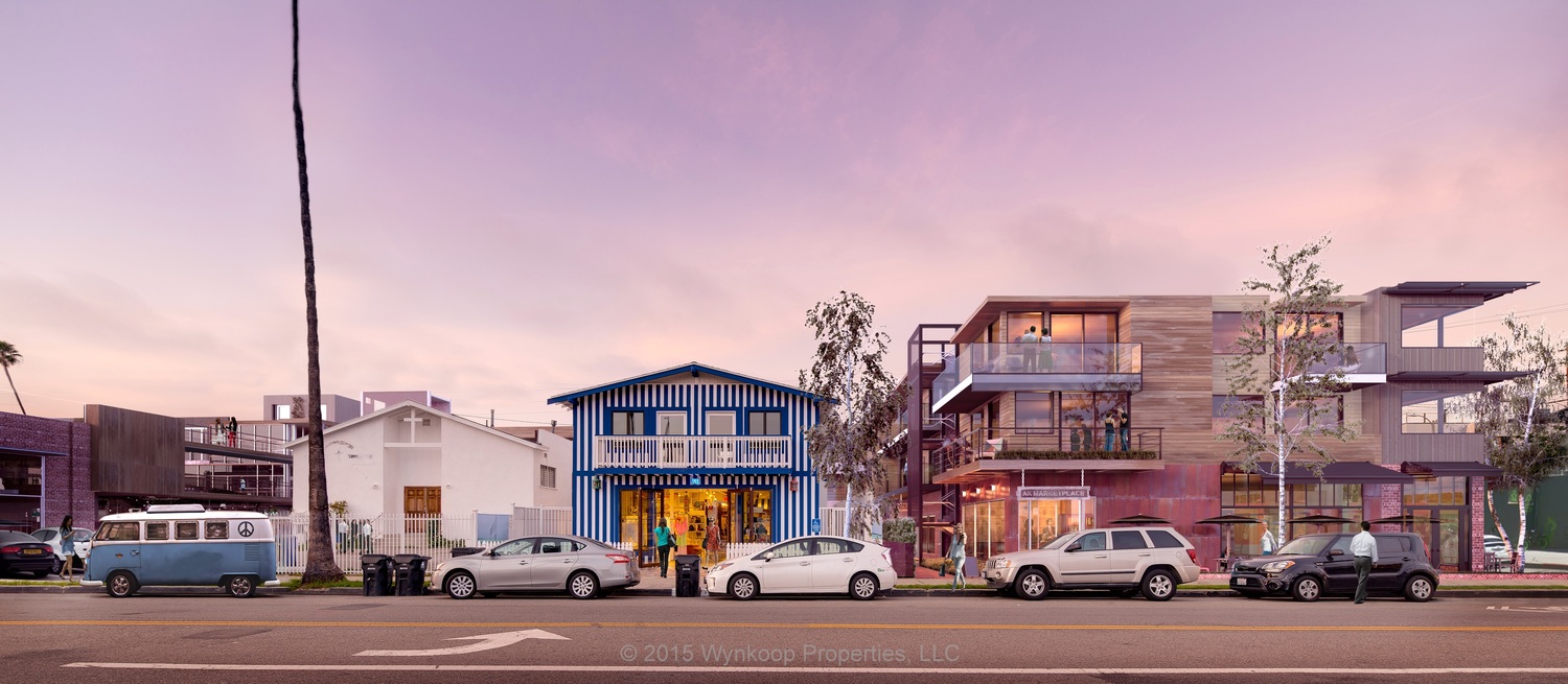 Beach House Brand, the new clothing and lifestyle boutique with blue stripes, is not affiliated with The Venice Place Project, nor is the church. 