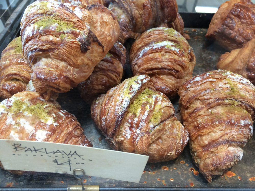 Baklava croissants at Gjusta bakery.