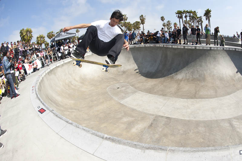 Andrew Wallace, first place winner of the 2014 Z-Flex Jay Boy Classic at Venice Skate Park. ( Photo: Joe Hammeke )