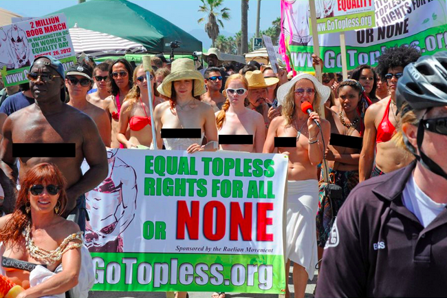 Go Topless Day Annual Parade On Venice Beach