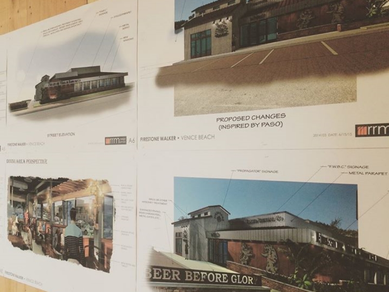 An inspiration board for the new brewery shared by the Firestone Walker team on Facebook .