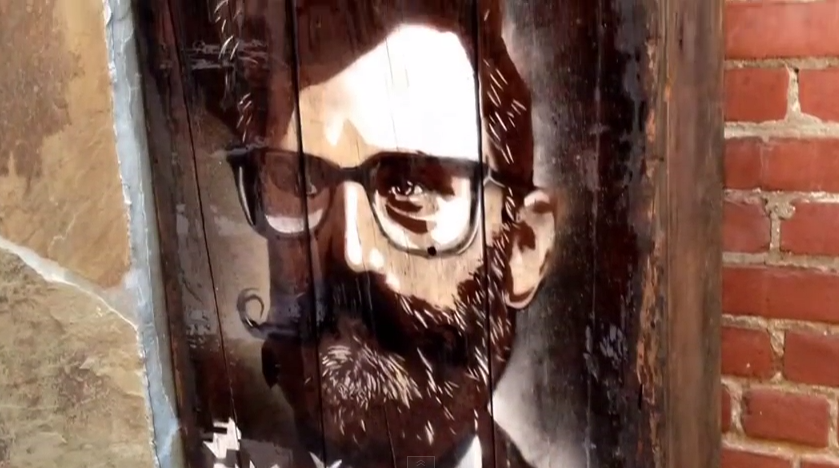 "Abbot Hipster" mural by Flavio Campagna Kampah.
