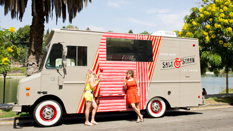 Salt & Straw Scoop Truck Serving On Abbot Kinney Today
